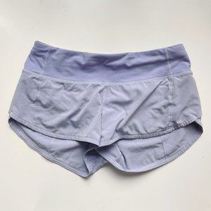 lululemon speed up shorts 2.5"- "berry mist"